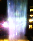 said fountain with a brighter light