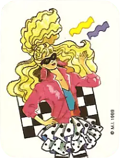 80s themed barbie flipping her hair
