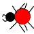 a gif depicting a crudely drawn ant crawling