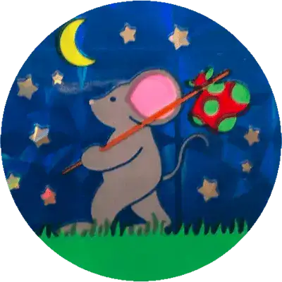 a mouse travelling under the night sky