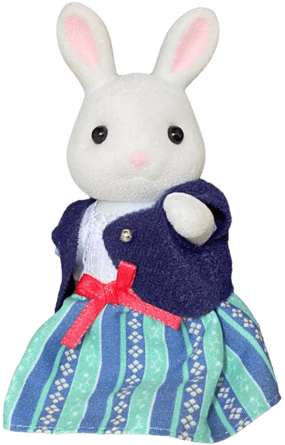 a pure white sylvanian families bunny